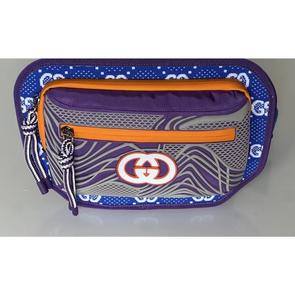 Gucci GG Logo Nylon Belt Bag Multicolor 752102 Size 90 (36) Italy New